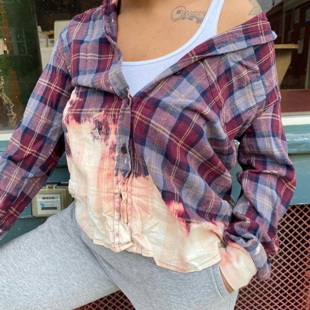 Distressed flannel